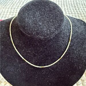 Theodosia clear bead & gold necklace